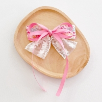 Girl Hair Clip Bow Floral Lace (GHP9141-P)